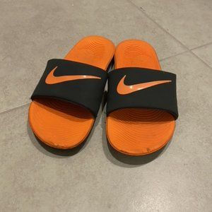 Orange Nike Slides